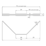 Микроплинтус Micro-L с пружинами Светло-серый RAL 7047