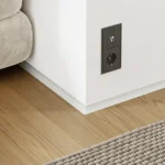 Микроплинтус Micro-L с пружинами Белый 9003 и МУАР 9016