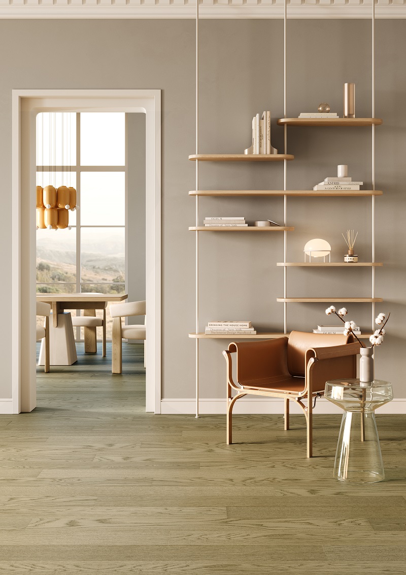 Кварцевый паркет Quartz Parquet Классик Дуб Флэт Уайт 1258-55 5/0,6 мм