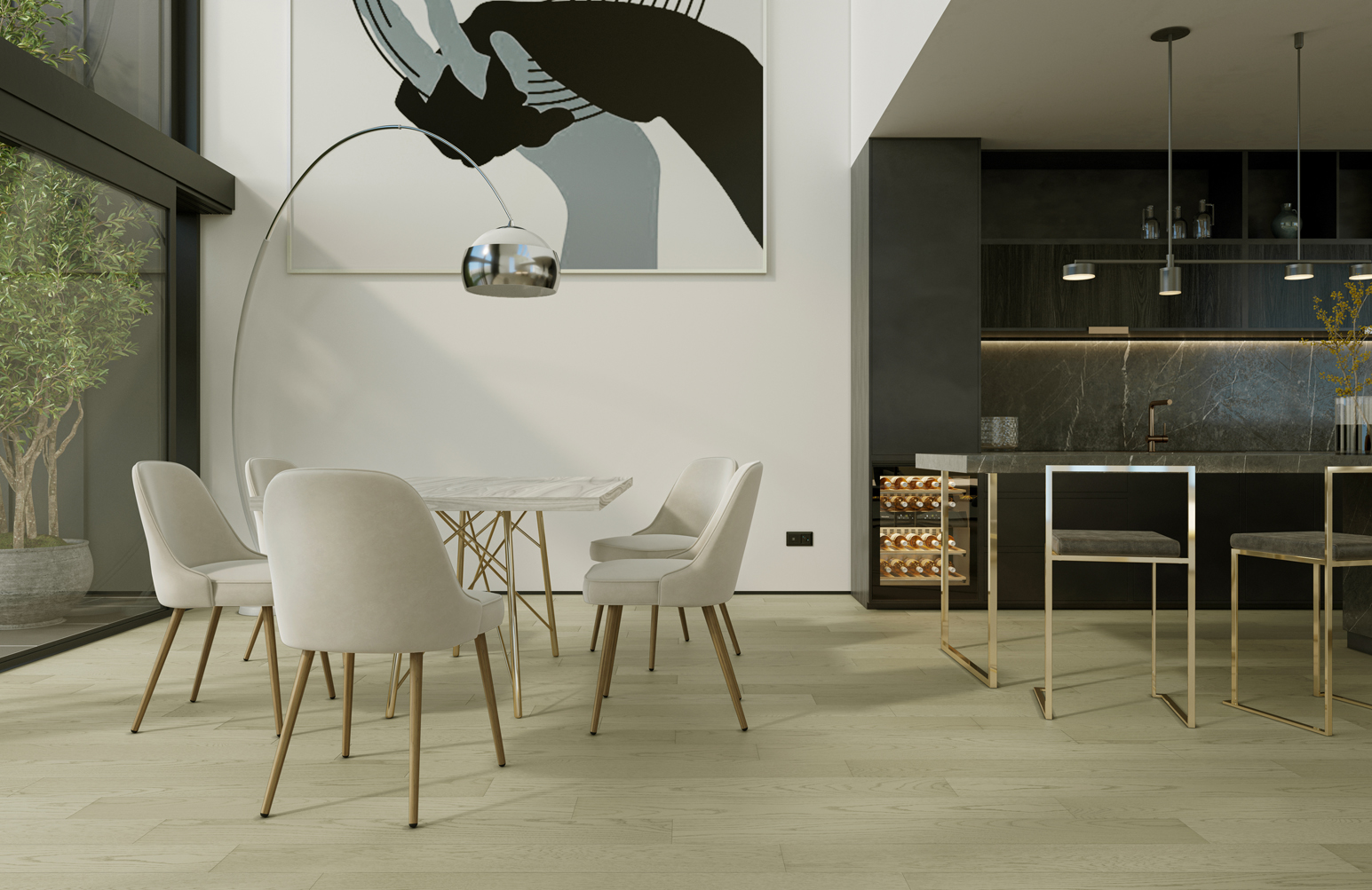 Кварцевый паркет Quartz Parquet Классик Дуб Шампань 414 7/1,2 мм